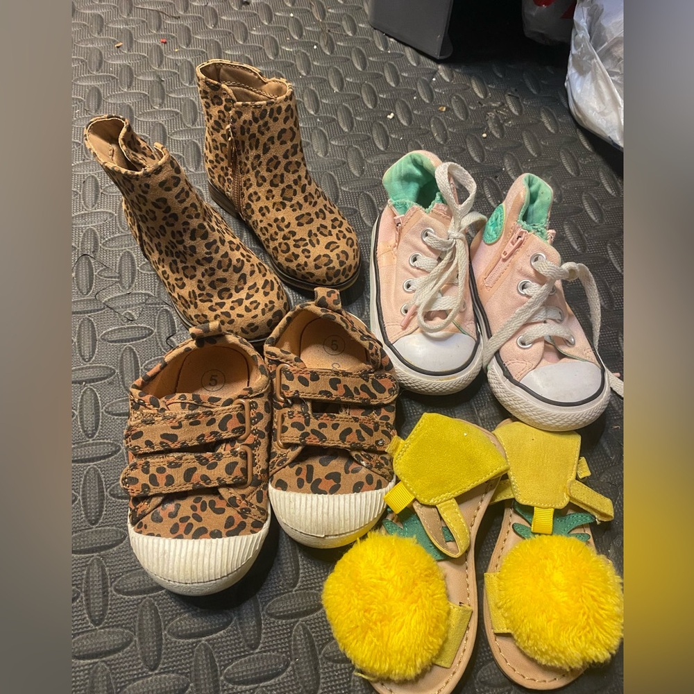 size 5 sandal boot shoes bundle converse cat and jack old navy